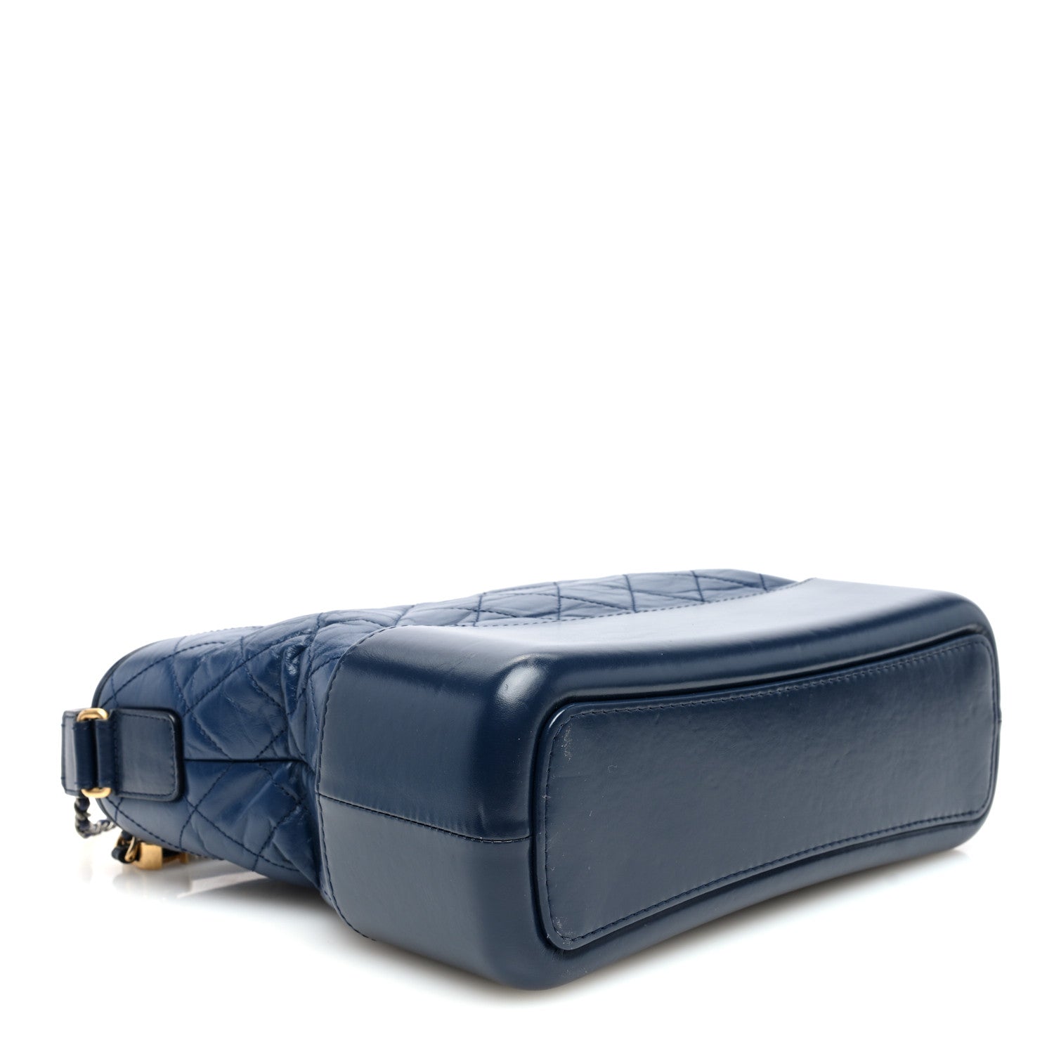 Aged Calfskin Quilted Medium Gabrielle Hobo Blue