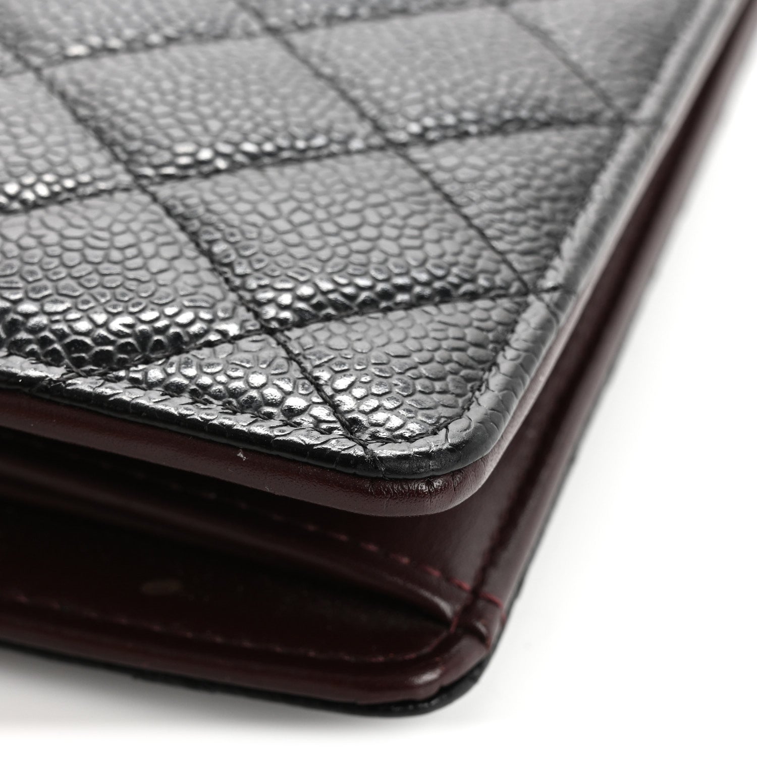 Caviar Quilted Yen Wallet Black