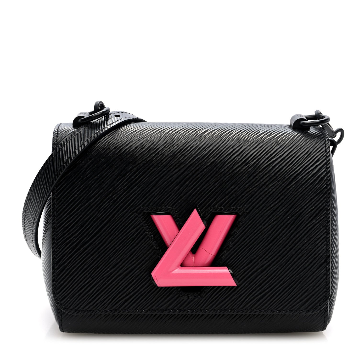 Epi Twist Shoulder Bag PM Black Pink