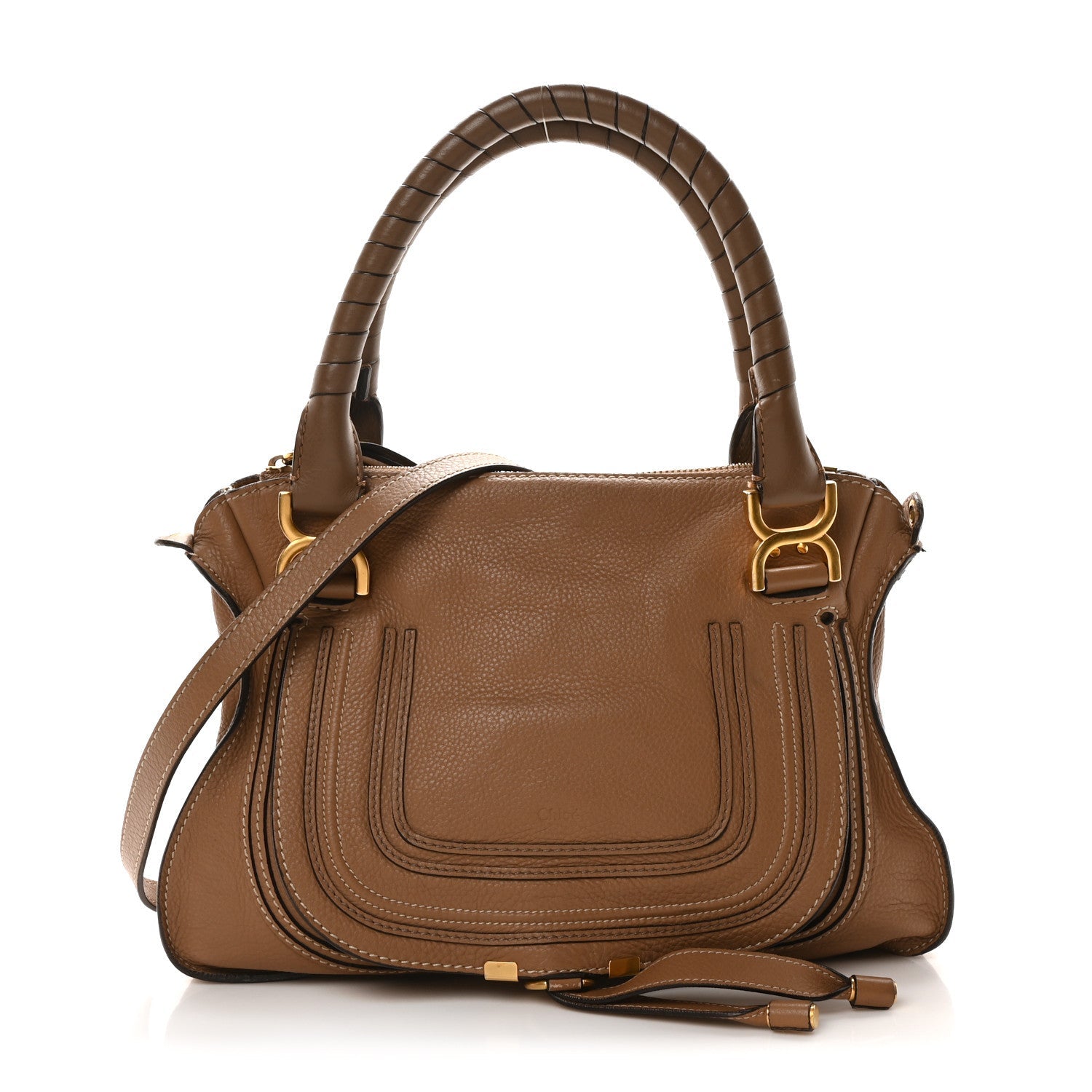 Calfskin Medium Marcie Satchel Nut
