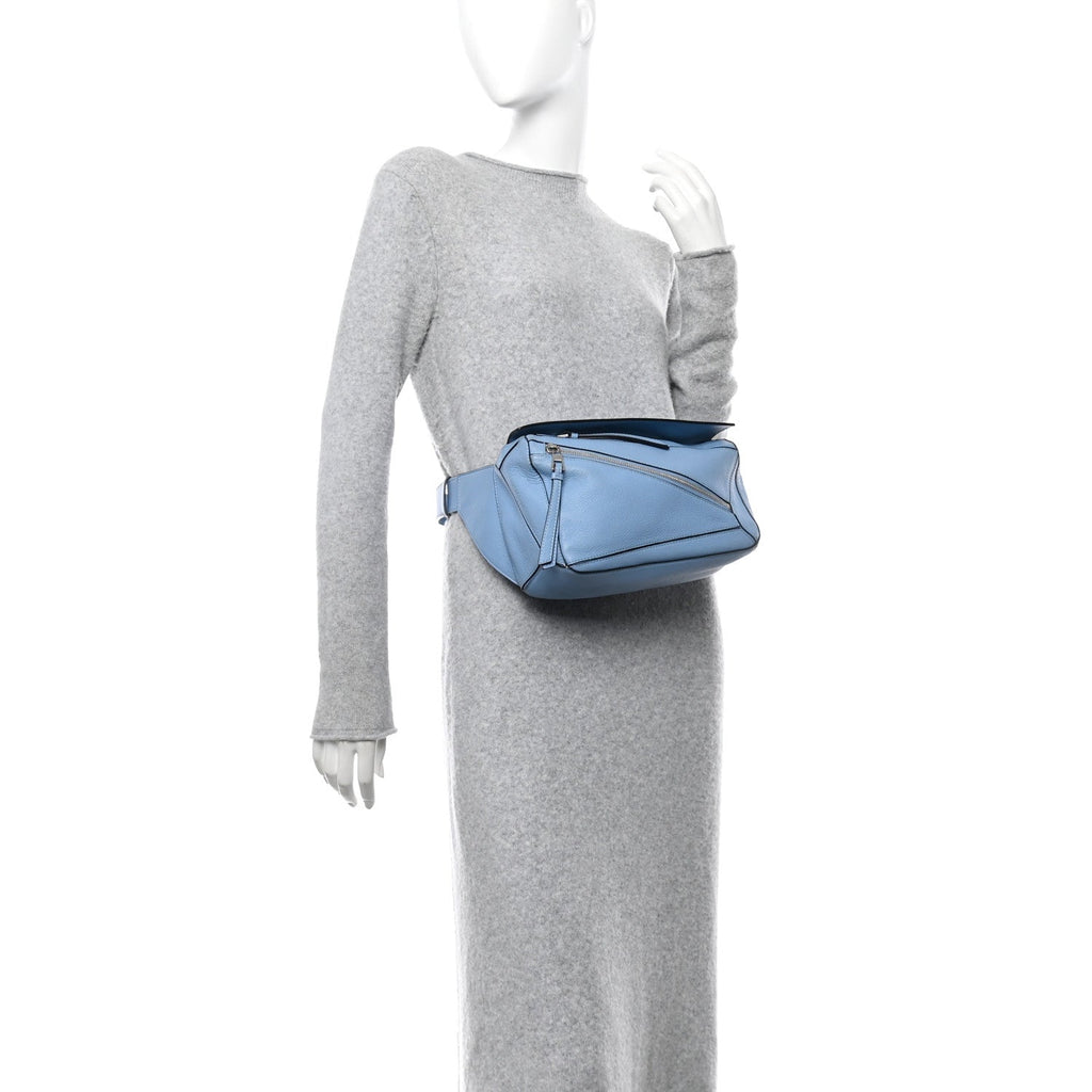 Calfskin Small Puzzle Bumbag Dusty Blue