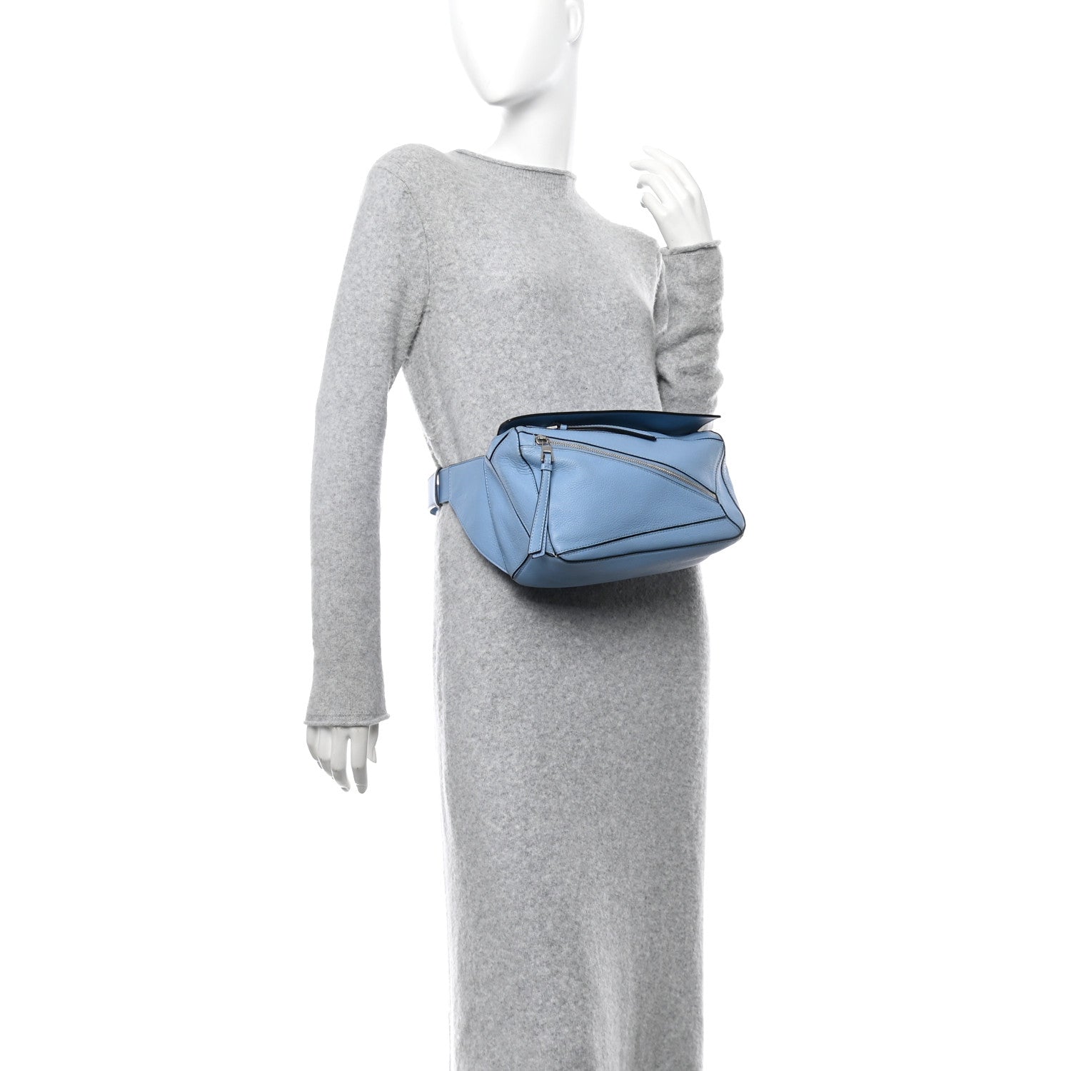 Calfskin Small Puzzle Bumbag Dusty Blue
