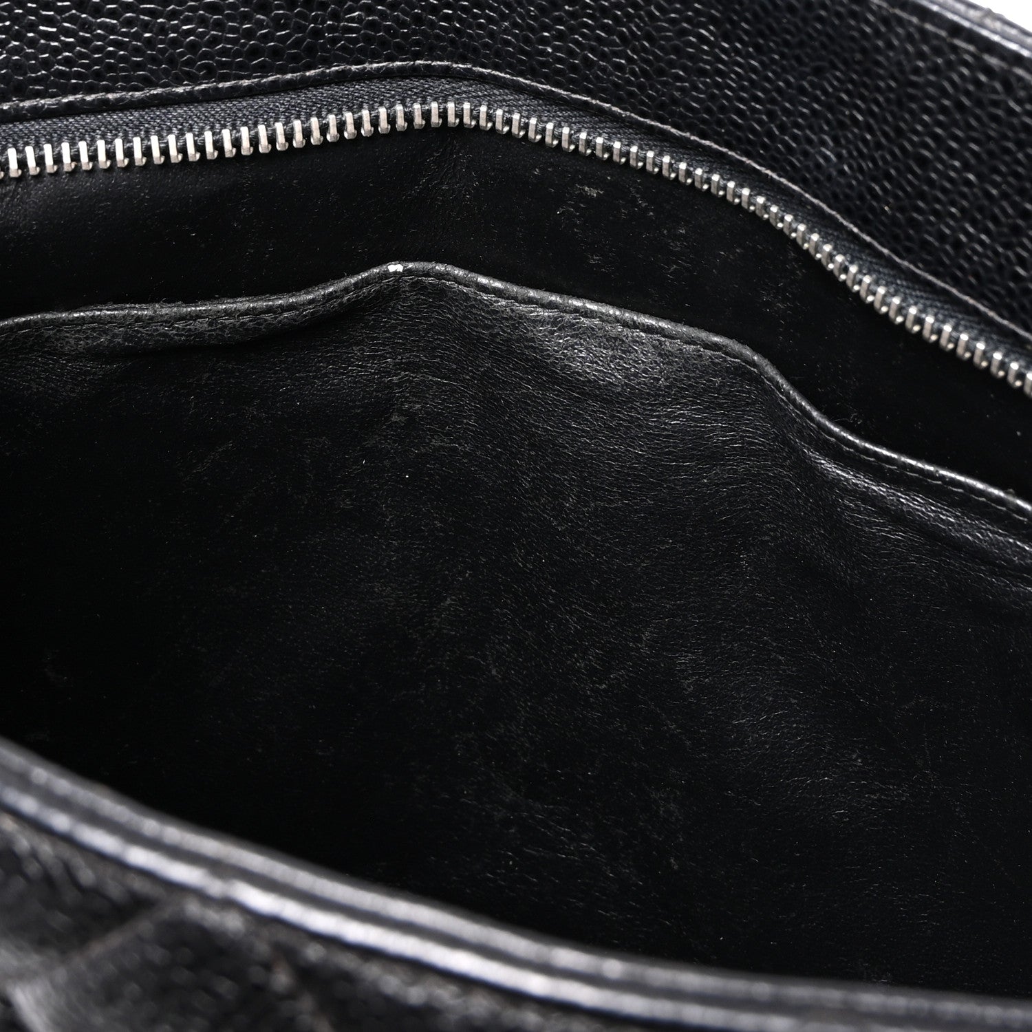 Caviar Quilted Medallion Tote Black