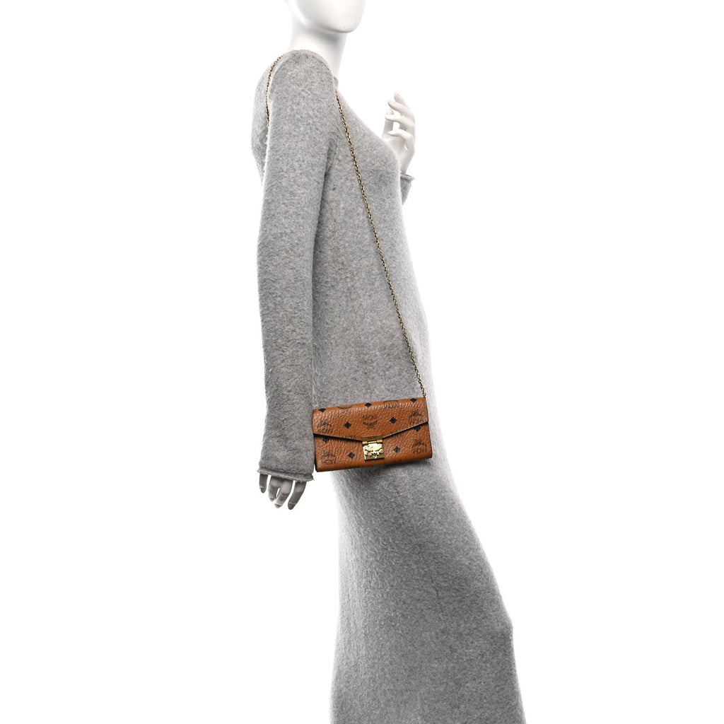 Visetos Large Patricia Wallet On Chain Cognac
