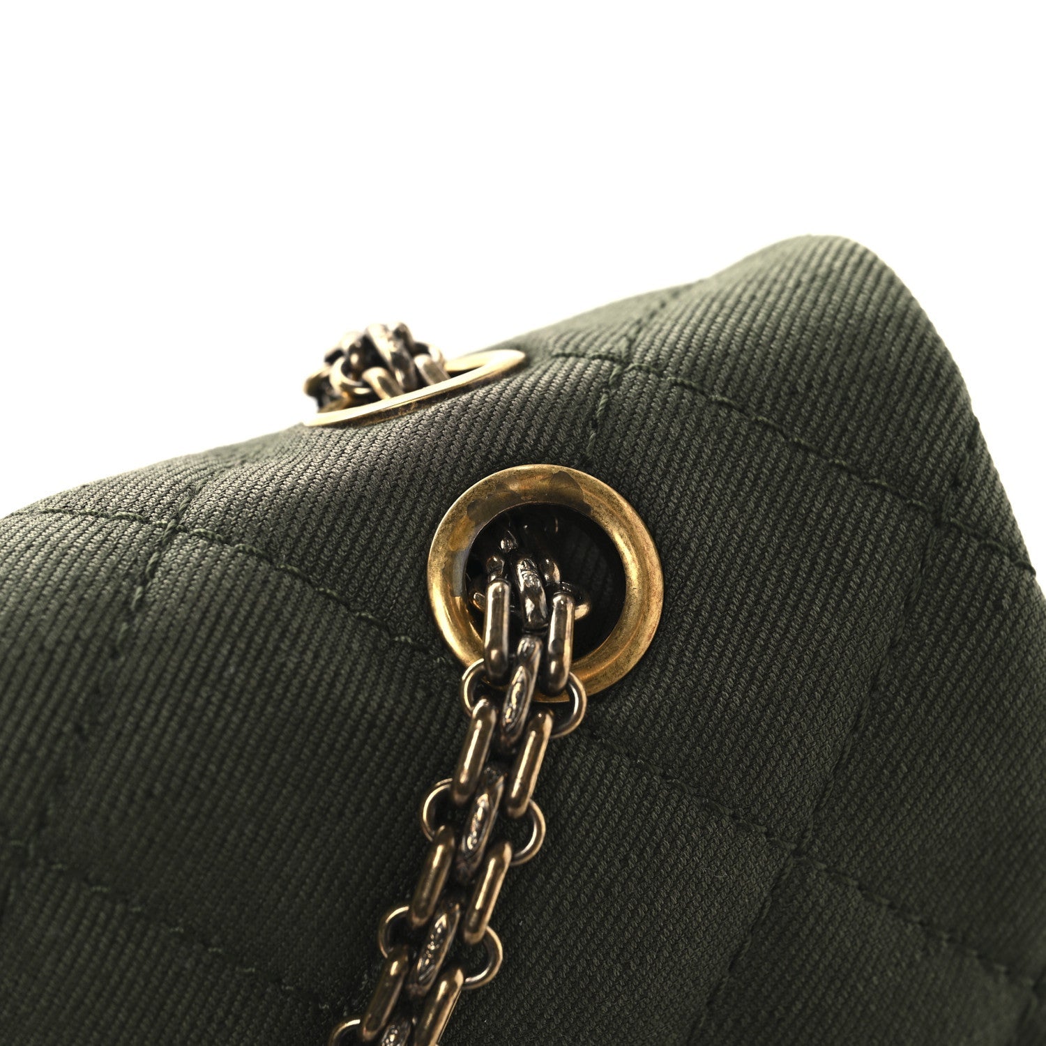 Canvas Quilted 2.55 Reissue 227 Flap Green