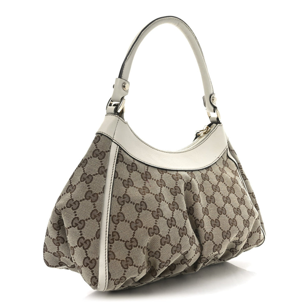 Monogram Medium D Gold Ring Hobo White