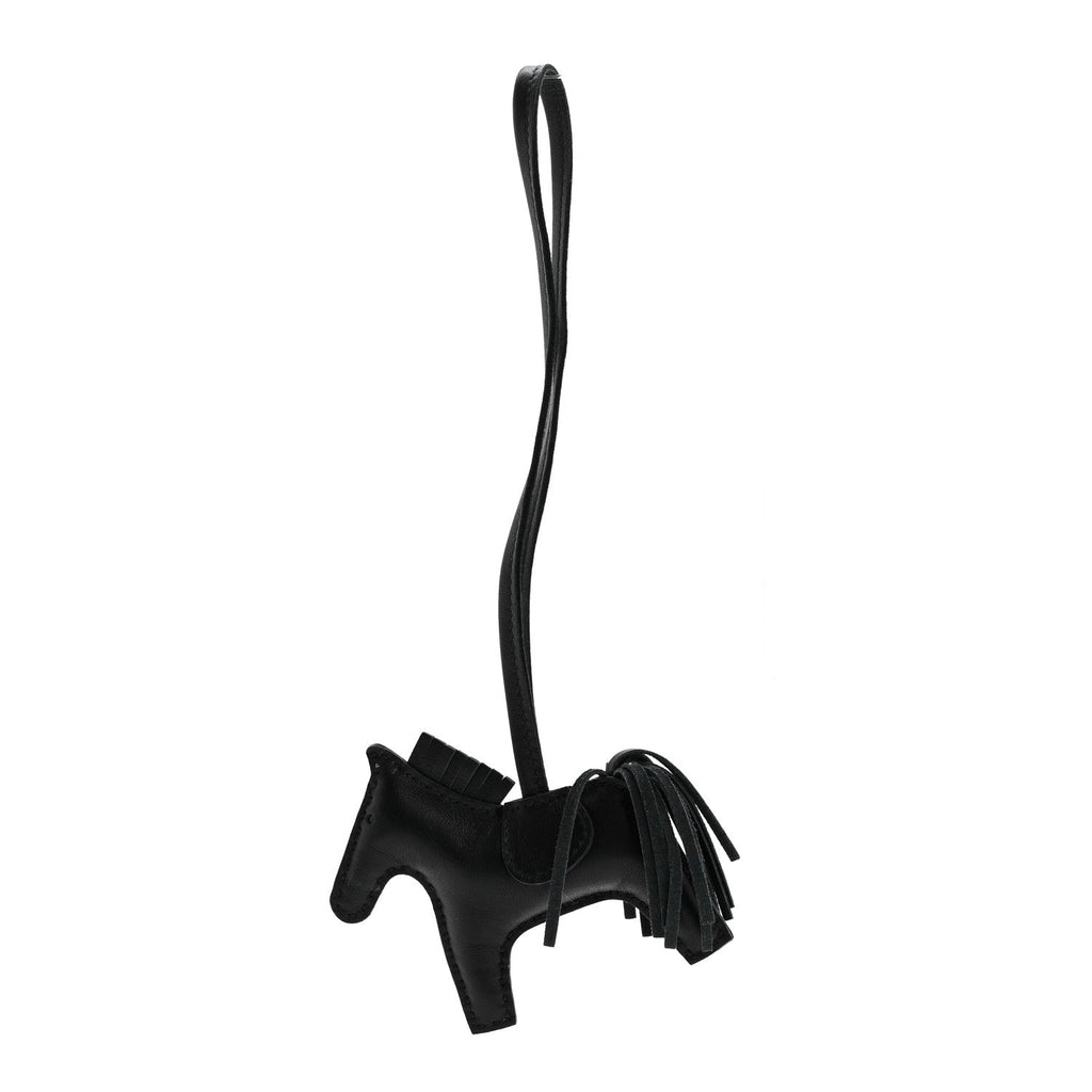 Milo Lambskin Grigri Rodeo Horse Bag Charm PM So Black
