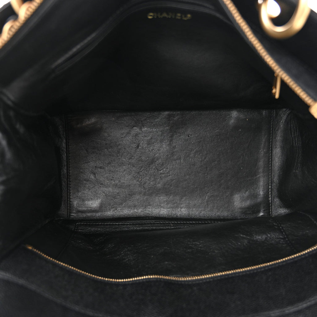 Caviar Quilted Grand Timeless Tote GTT Black