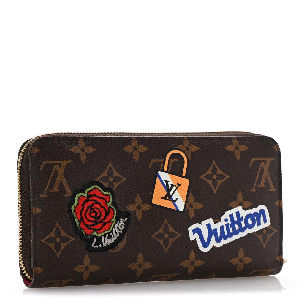 Monogram Travel Stickers Zippy Wallet