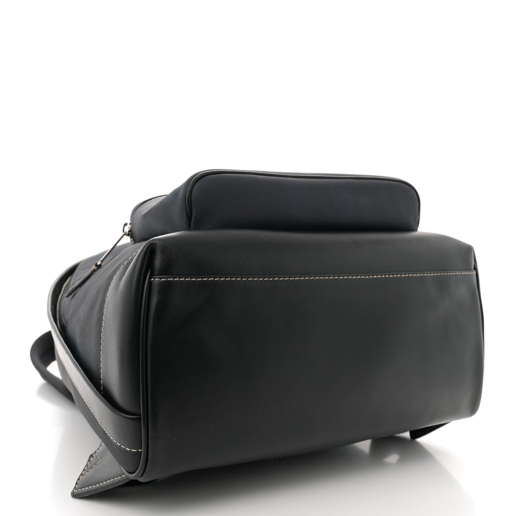 E-Canvas Check Jett Backpack Navy Blue