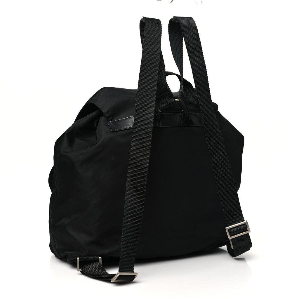 Tessuto Nylon Saffiano Medium Backpack Black