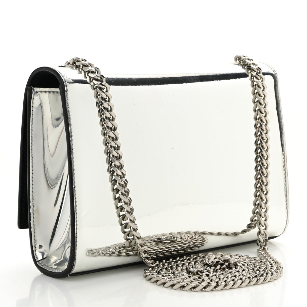 Vinyl Mirror Small Classic Monogram Kate Satchel Argento