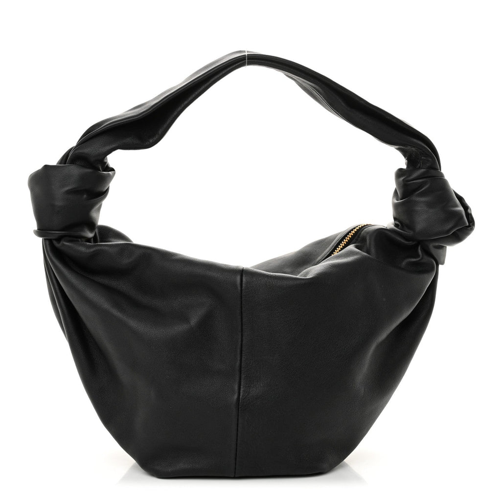 Calfskin Teen Double Knot Hobo Black