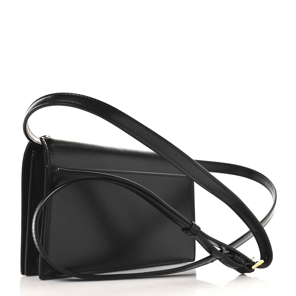 Smooth Calfskin Monogram Crossbody Bag Black