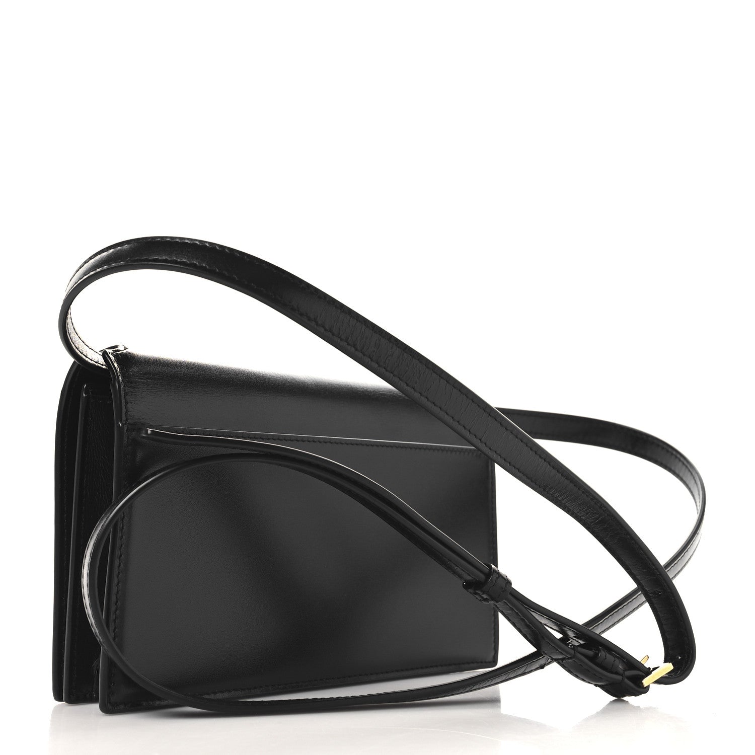 Smooth Calfskin Monogram Crossbody Bag Black