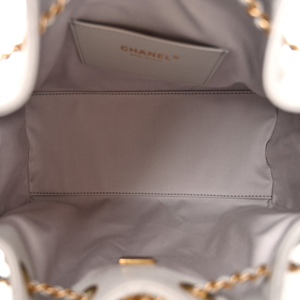 Caviar Quilted Small Chanel 25 Handbag Light Grey