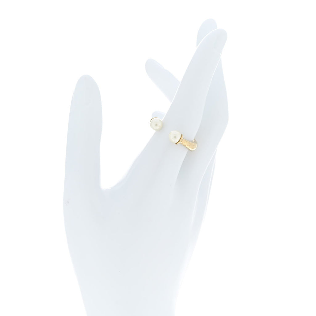 Metal Pearl Ring Gold 53 6.5