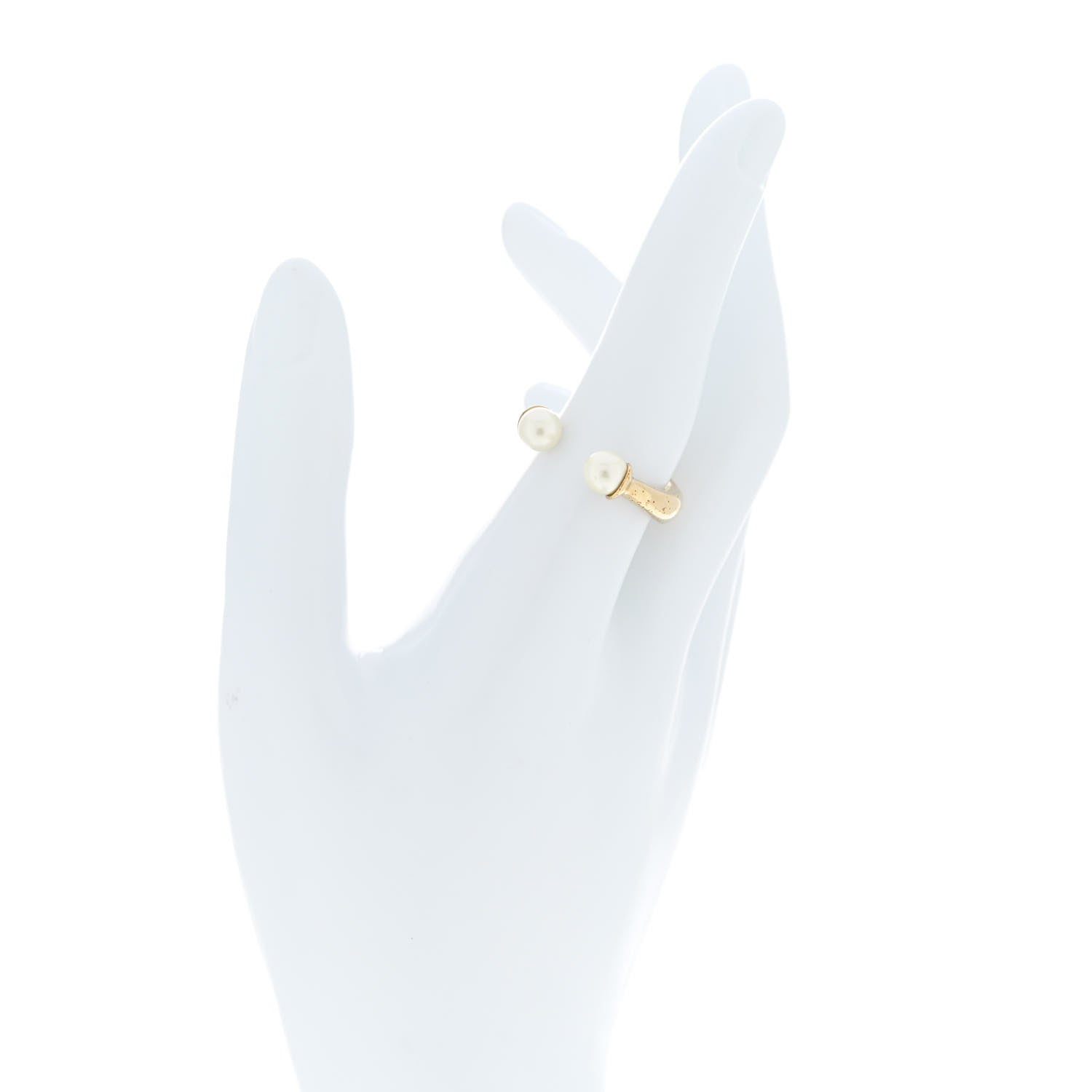 Metal Pearl Ring Gold 53 6.5