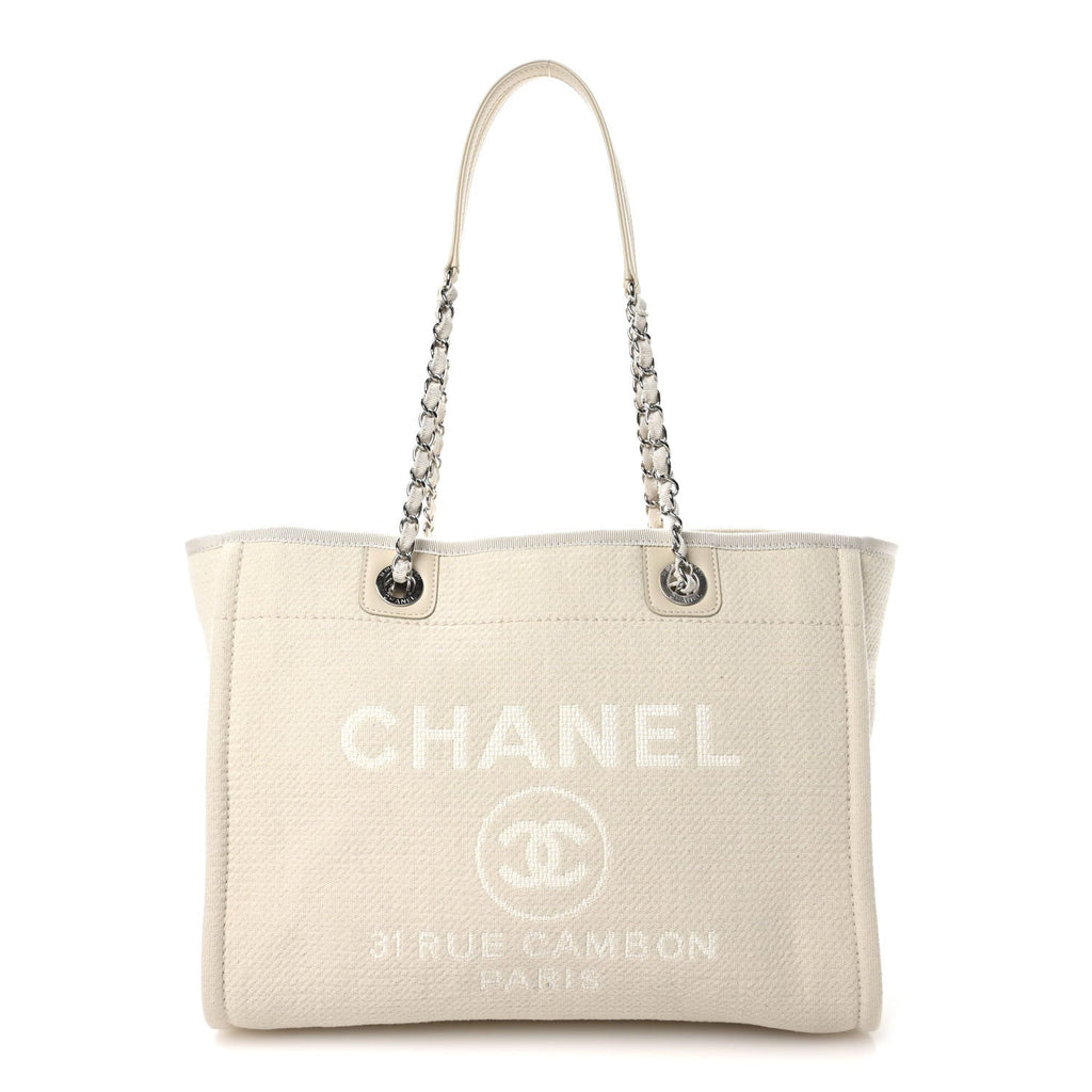 Mixed Fibers Small Deauville Tote White