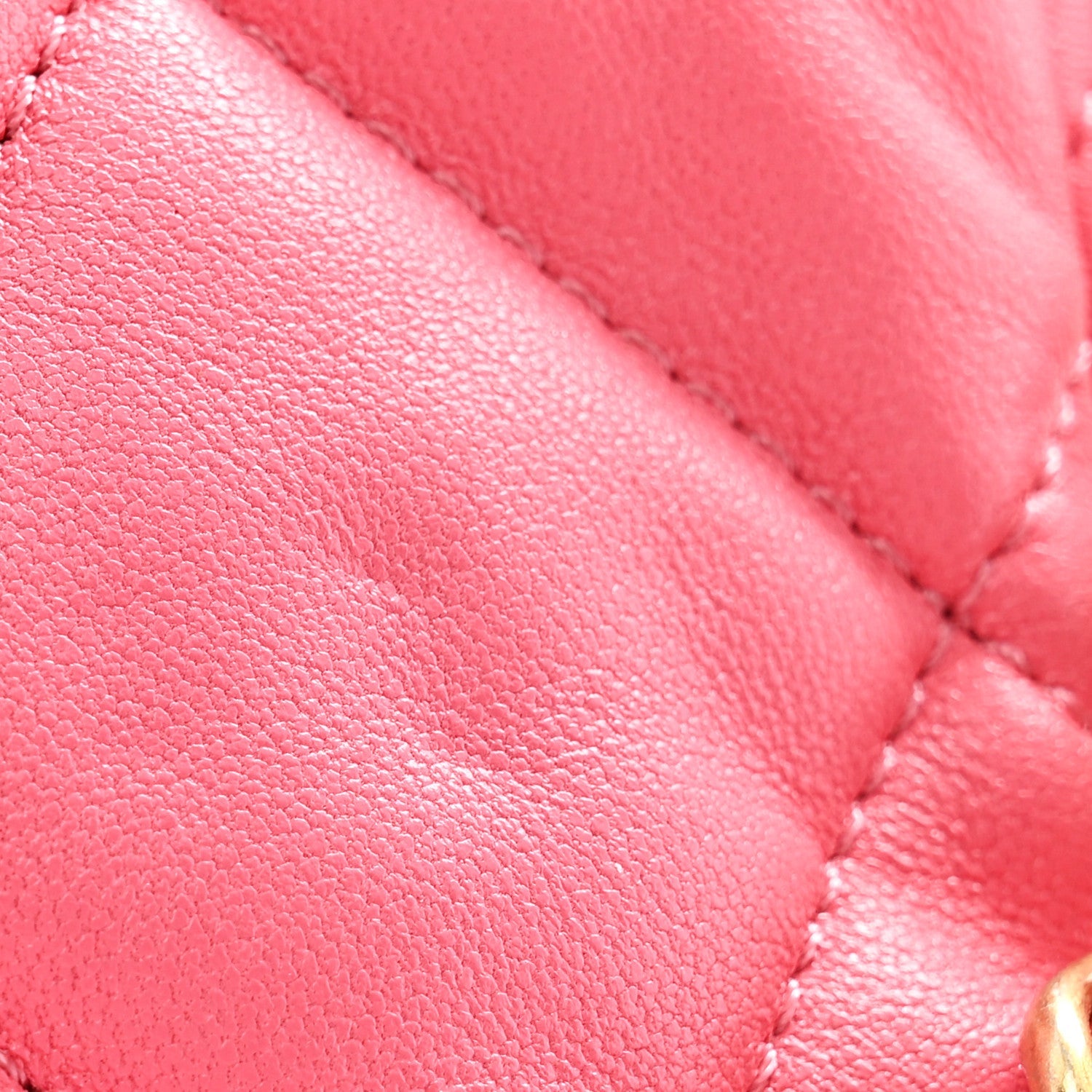 Lambskin Plexiglass Quilted Coco Love Mini Flap Pink