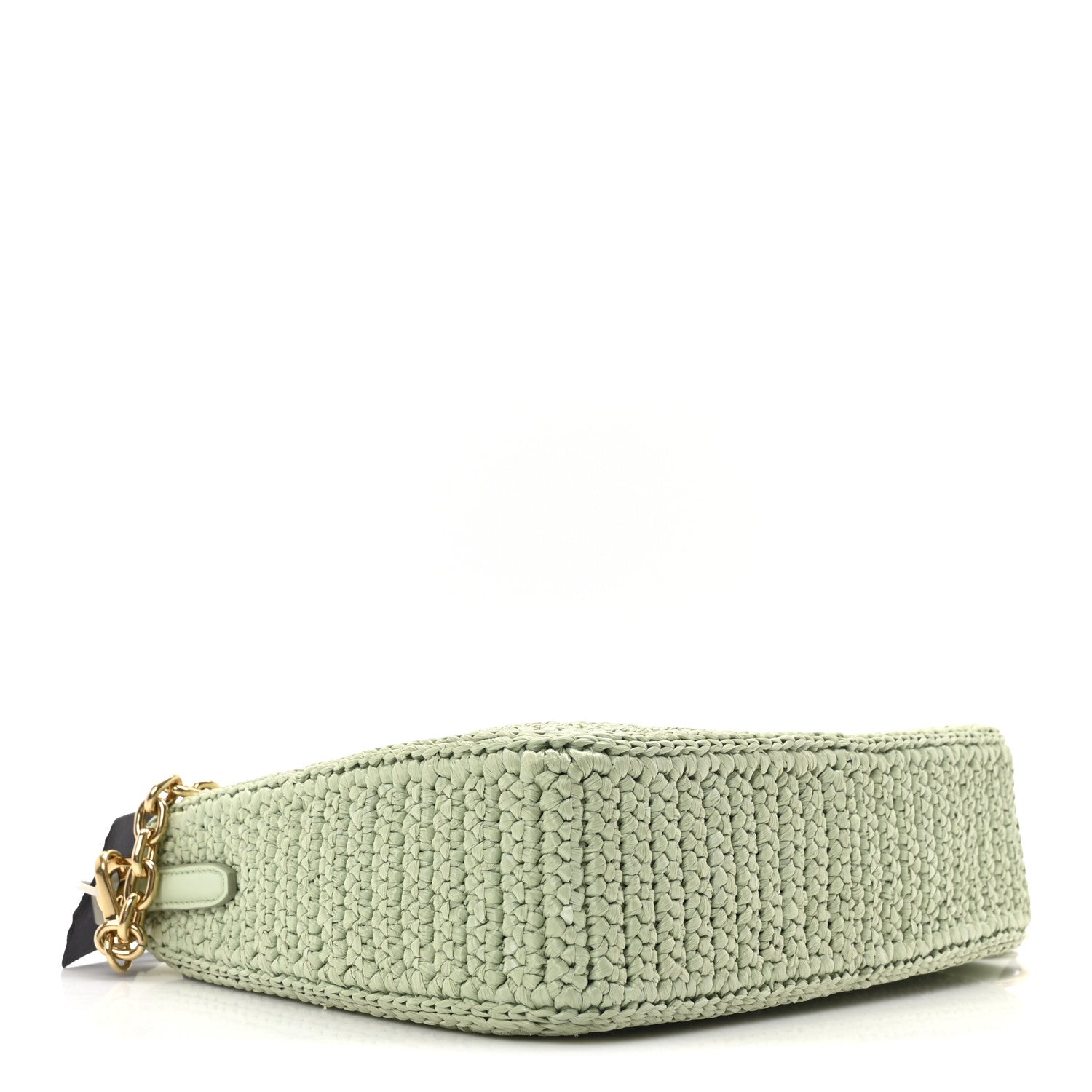 Yarn Raffia Effect Crochet Re-Edition 2005 Shoulder Bag Acqua