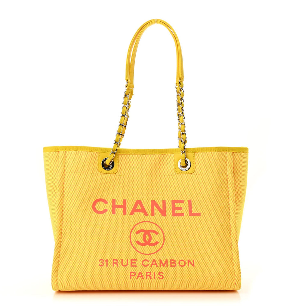 Mixed Fibers Small Deauville Tote Yellow Orange