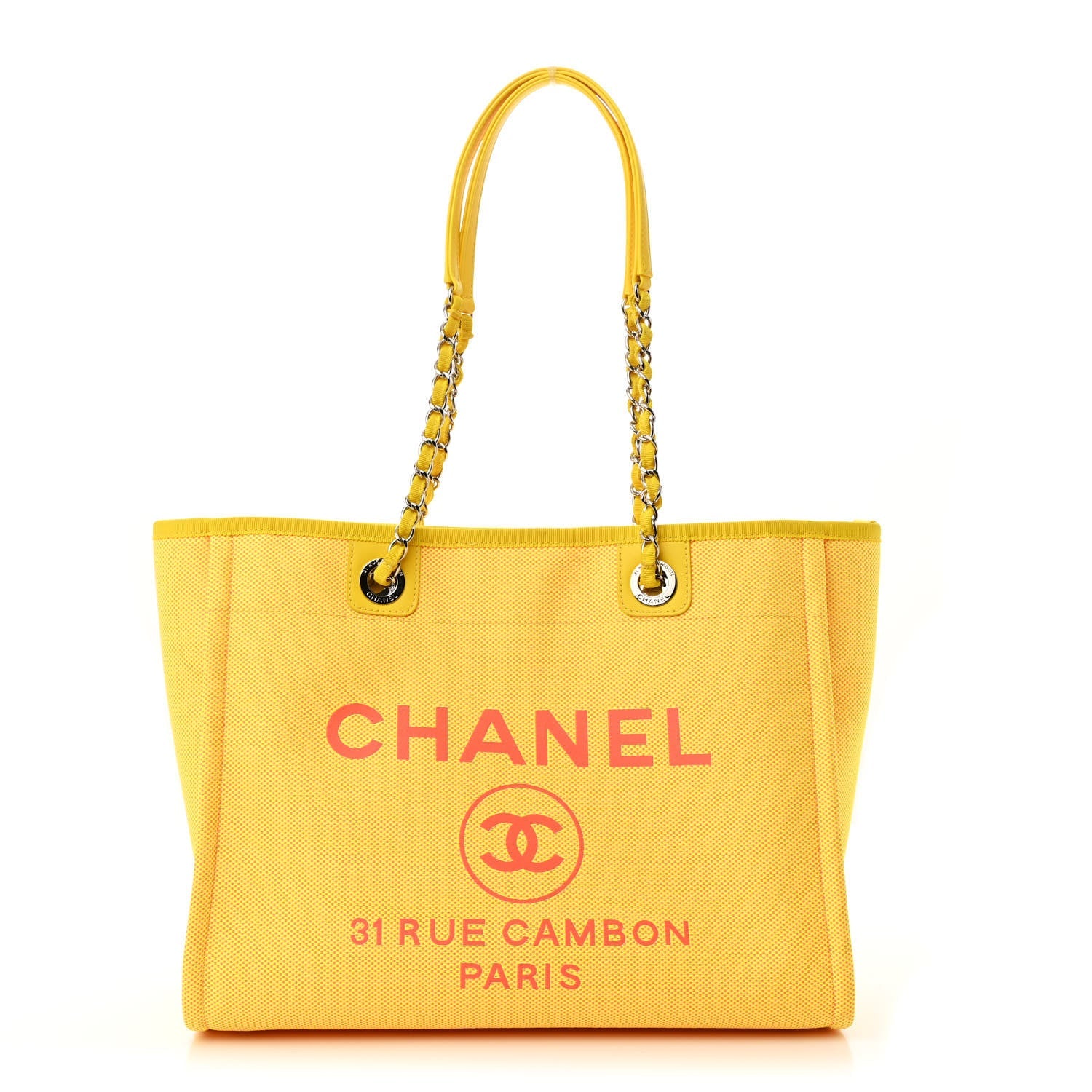 Mixed Fibers Small Deauville Tote Yellow Orange