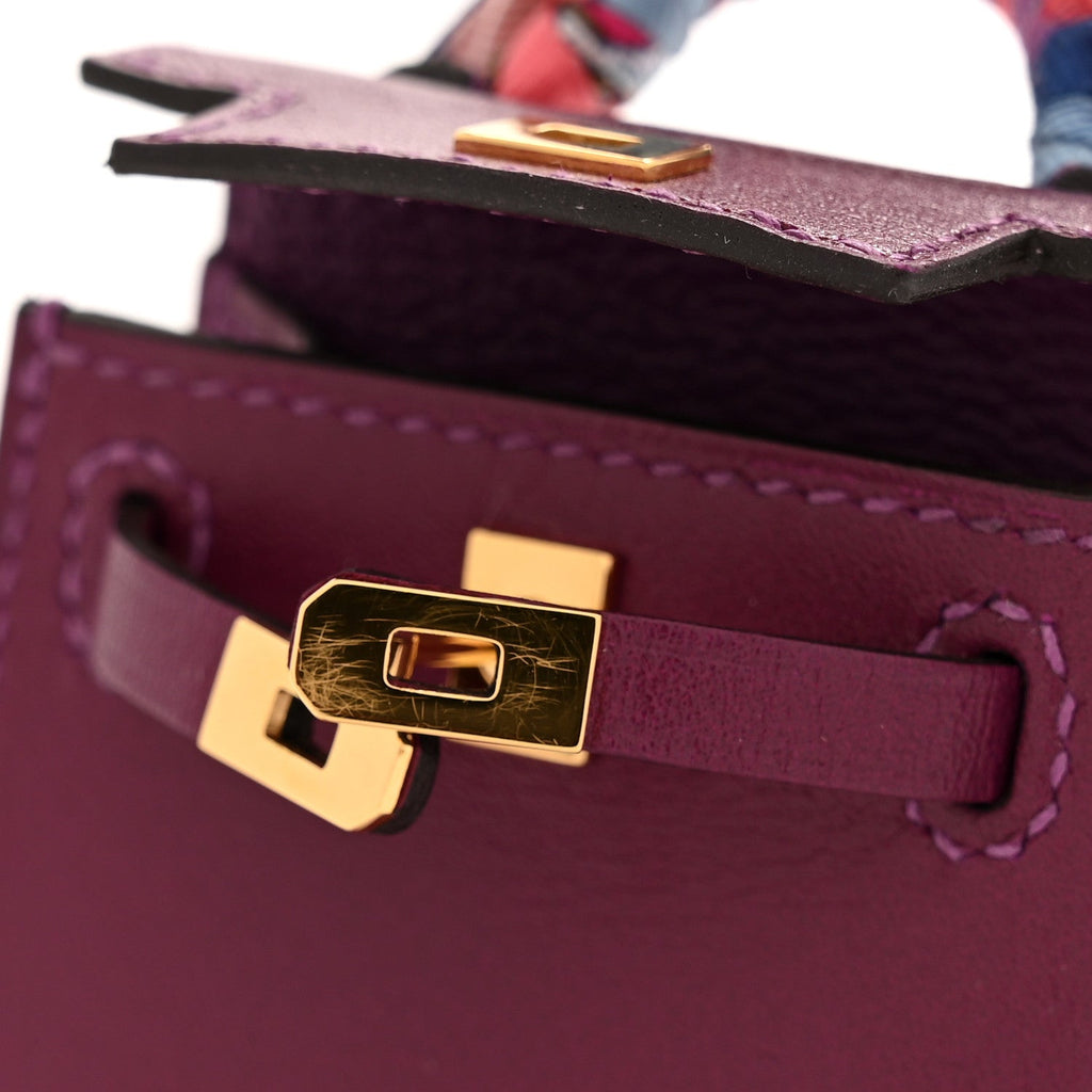 Tadelakt Mini Kelly Twilly Bag Charm Anemone