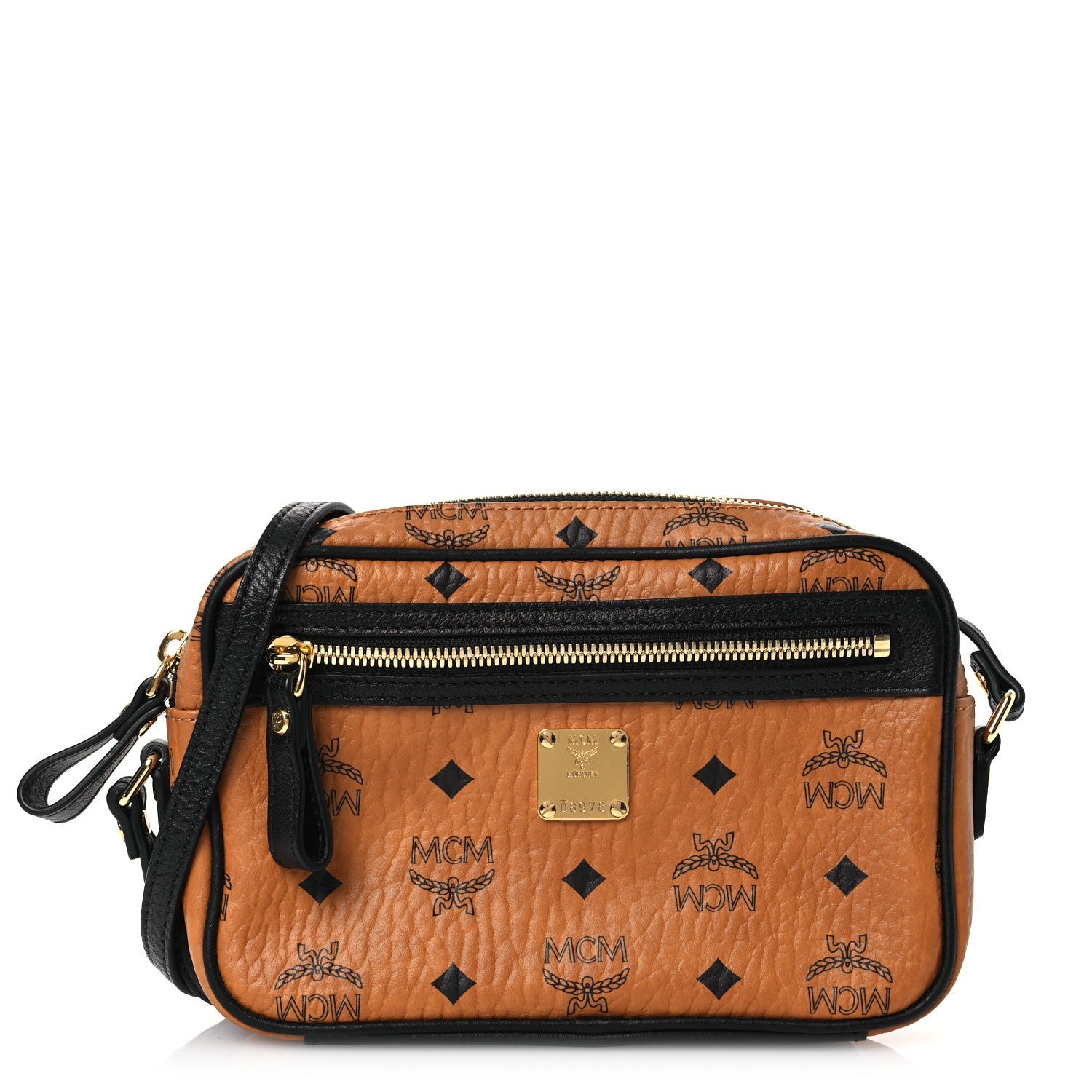 Visetos Small Crossbody Bag Cognac Black