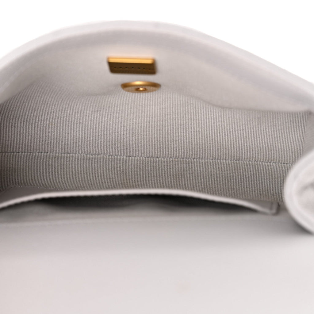 Caviar Quilted Mini Flap Grey