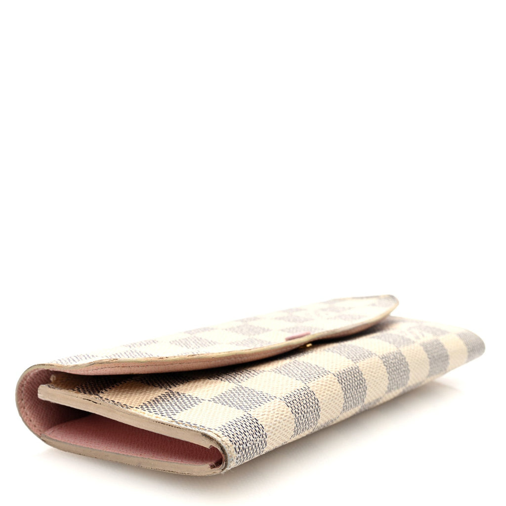 Damier Azur Emilie Wallet Rose Ballerine