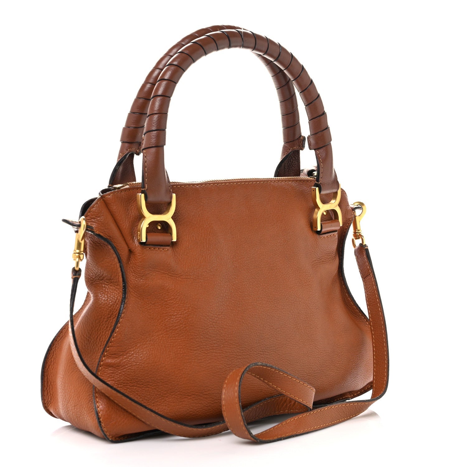 Calfskin Medium Marcie Satchel Tan