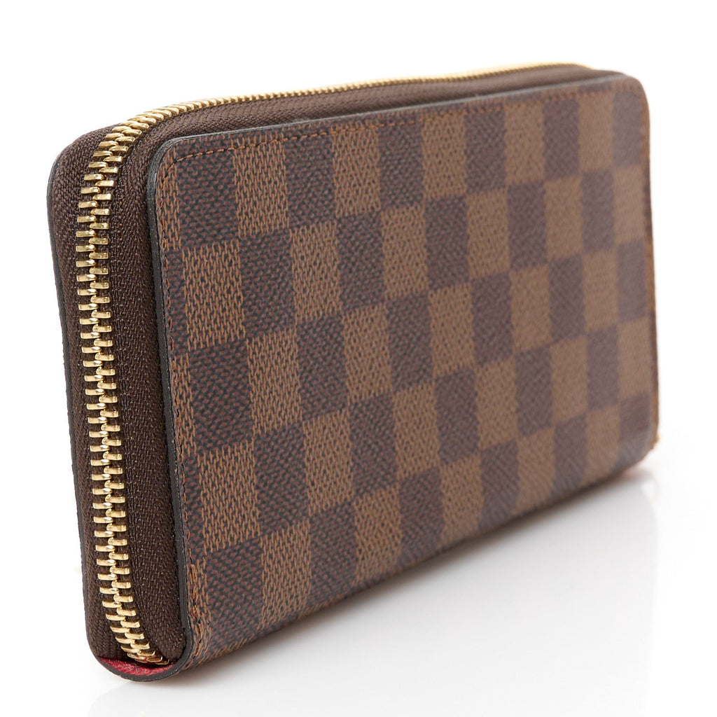 Damier Ebene Clemence Wallet Cherry