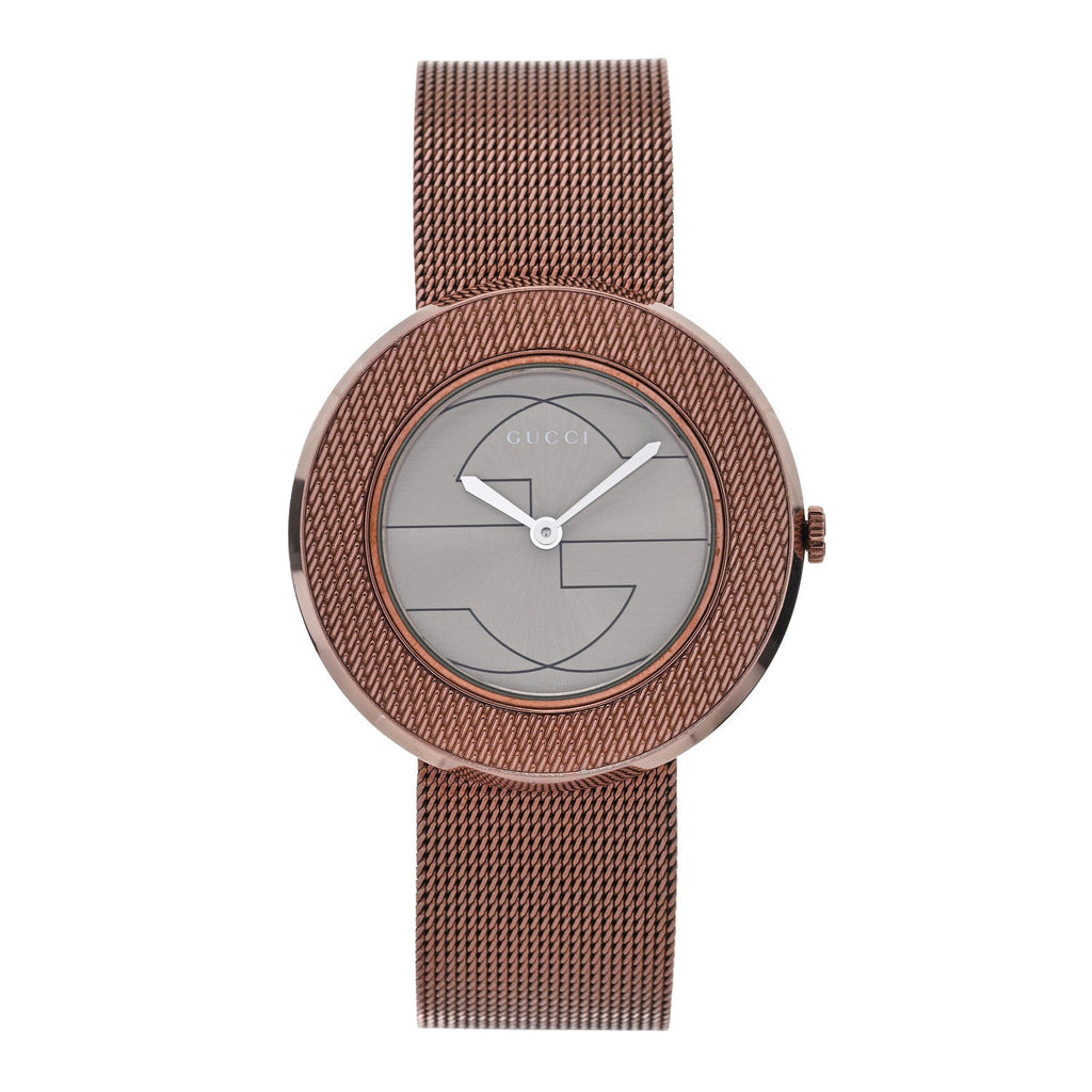 Stainless Steel 36mm U-Play Mesh Quartz Watch Bronze
