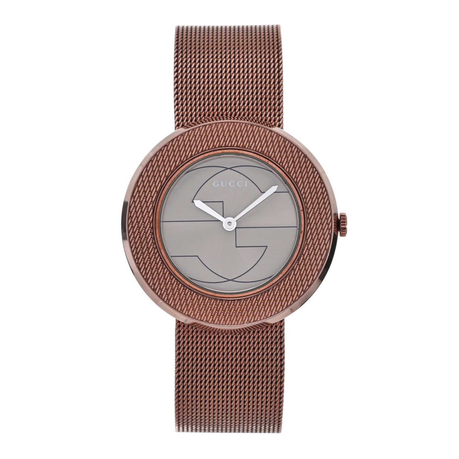 Stainless Steel 36mm U-Play Mesh Quartz Watch Bronze