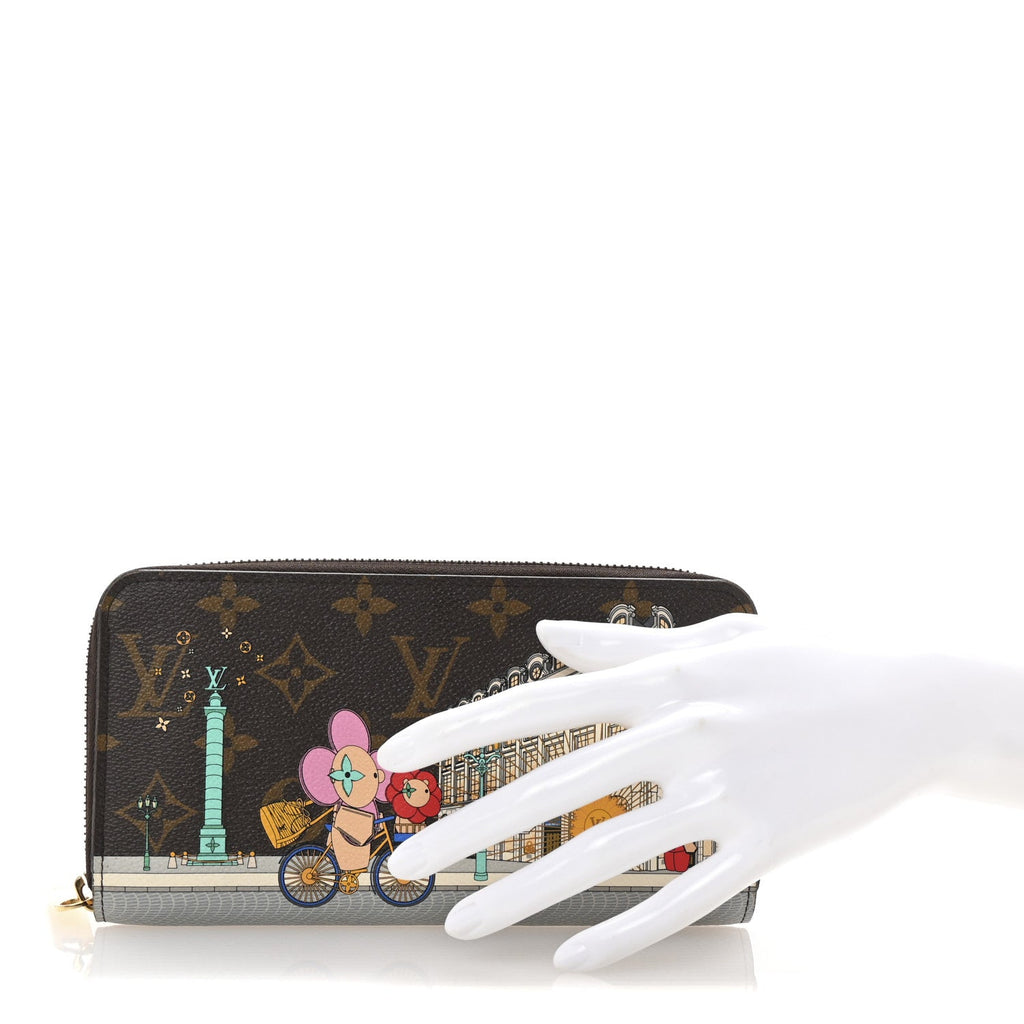 Monogram 2022 Christmas Animation Paris Zippy Wallet Pink