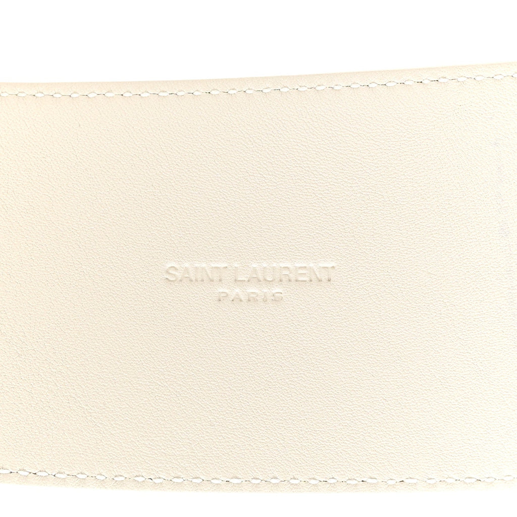 Snakeskin Corset Buckle Belt White
