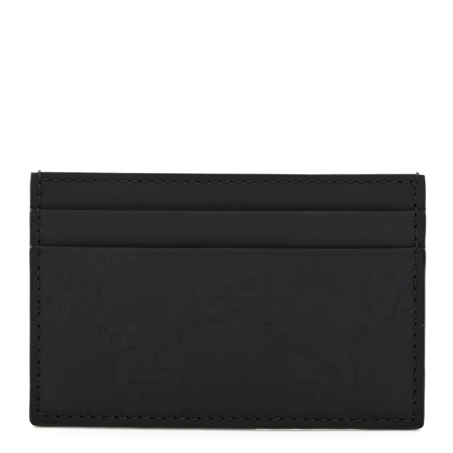 Rubber Effect GG Embossed  Holder Black