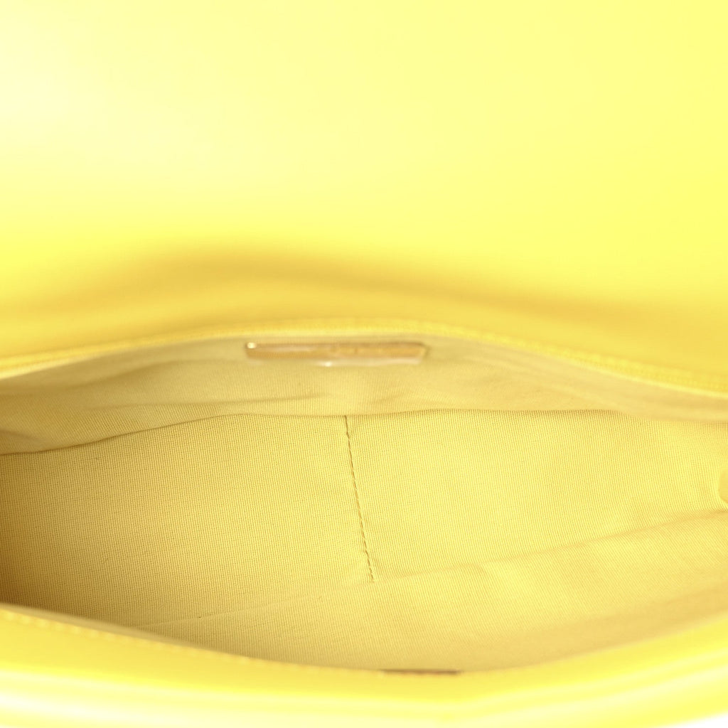 Lambskin Quilted Large Chanel 19 Flap Yellow