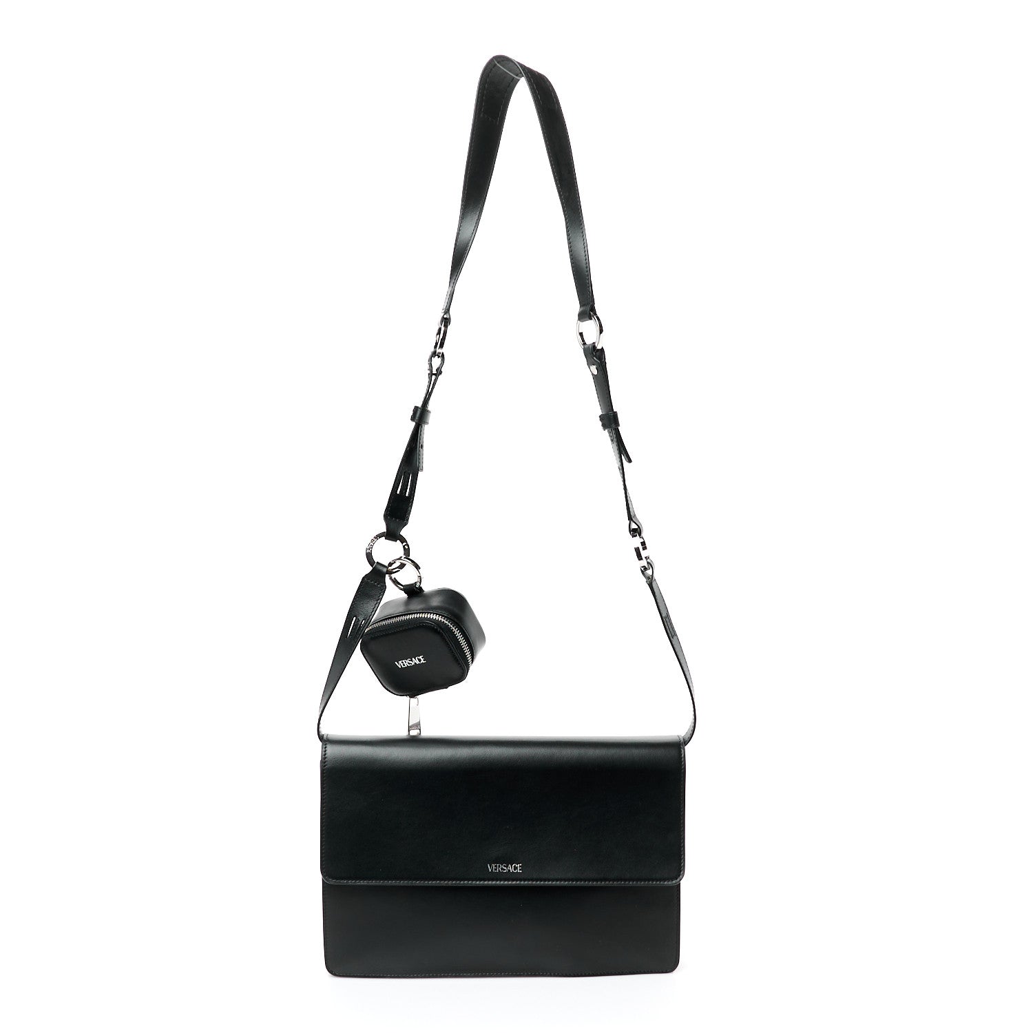 Calfskin Cargo Modular Messenger Bag Black