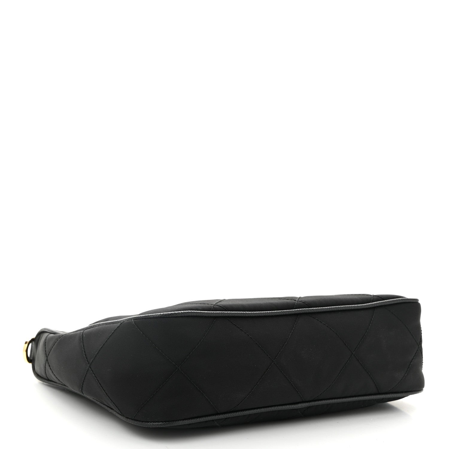 Re-Nylon Saffiano Stitched Mini Re-Edition 1995 Chaine Shoulder Bag Black