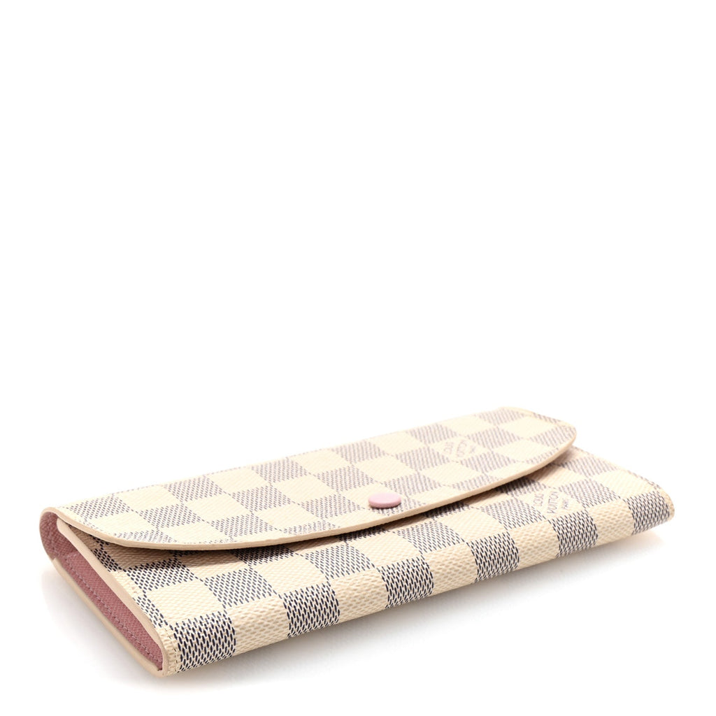 Damier Azur Emilie Wallet Rose Ballerine