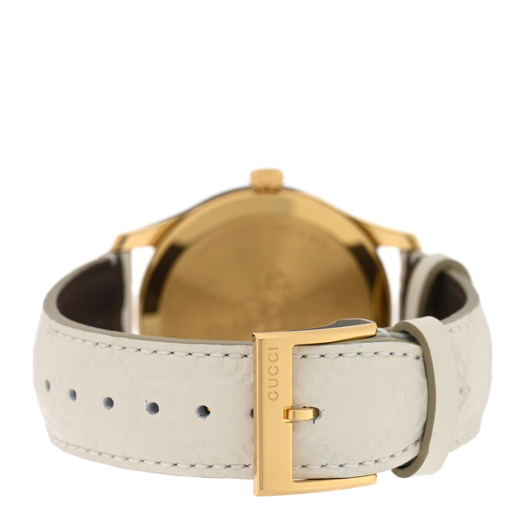 Stainless Steel Calfskin 38mm G-Timeless Quartz Watch White