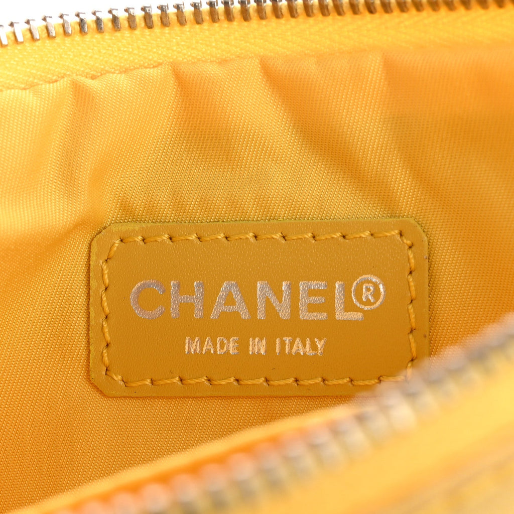 Nylon Travel Ligne Zip Wristlet Yellow