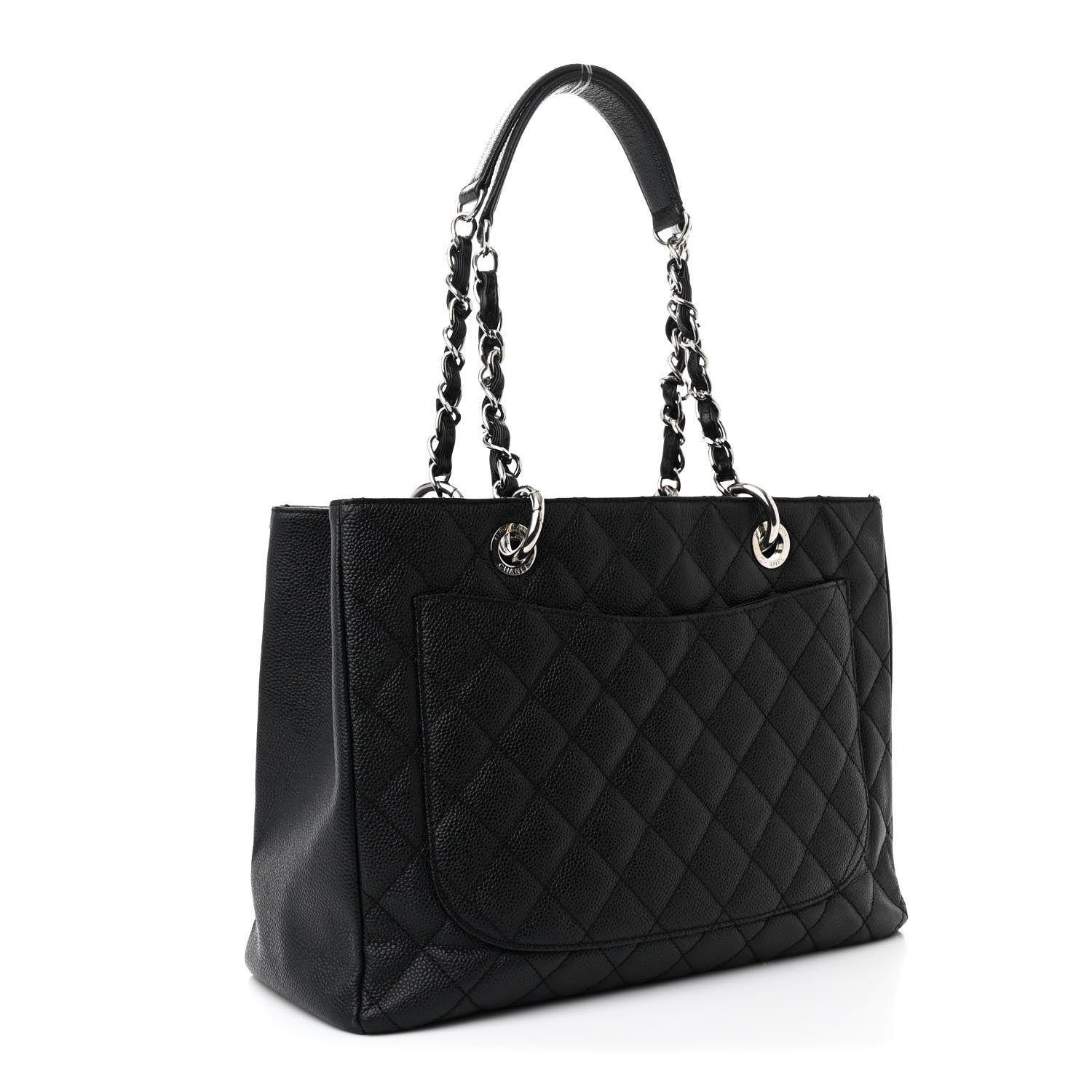 Caviar Quilted Grand Shopping Tote GST Black