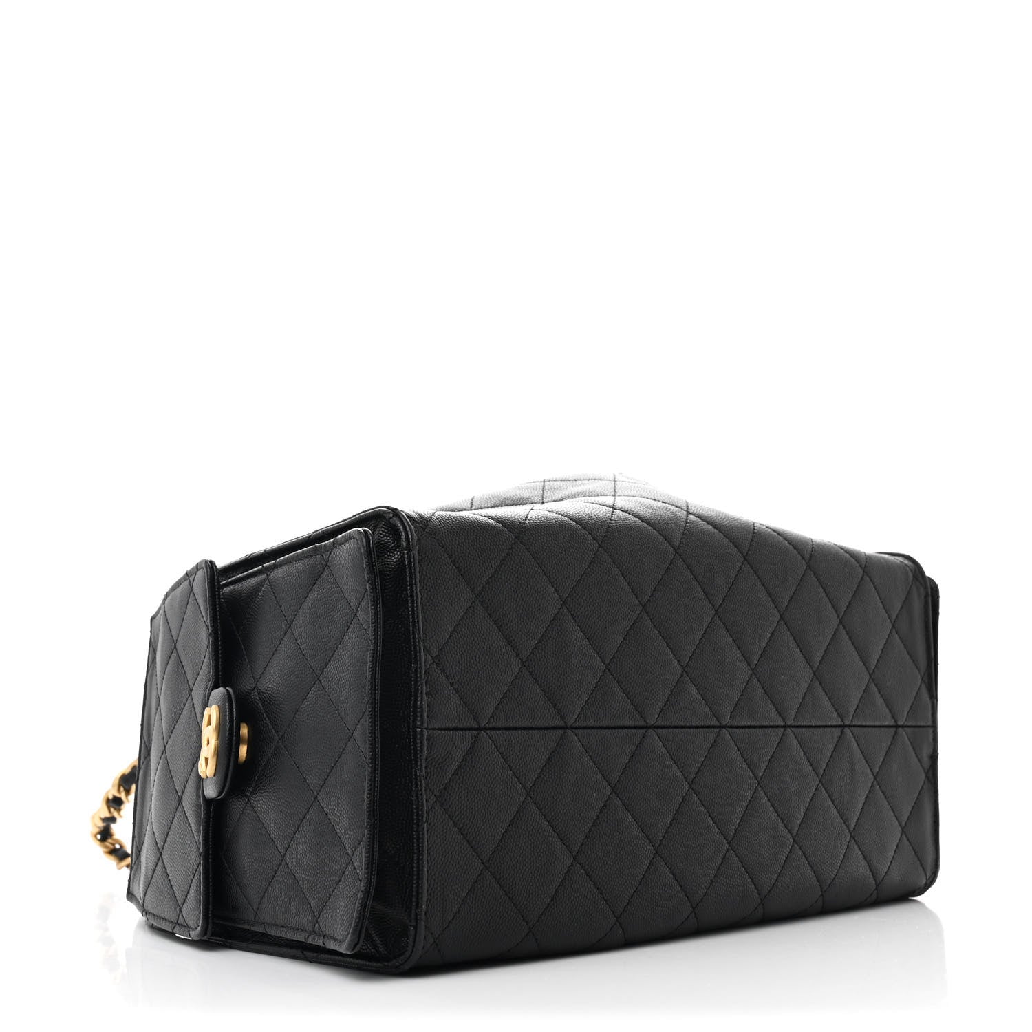 Caviar Quilted Medium Chanel 25 Handbag Black