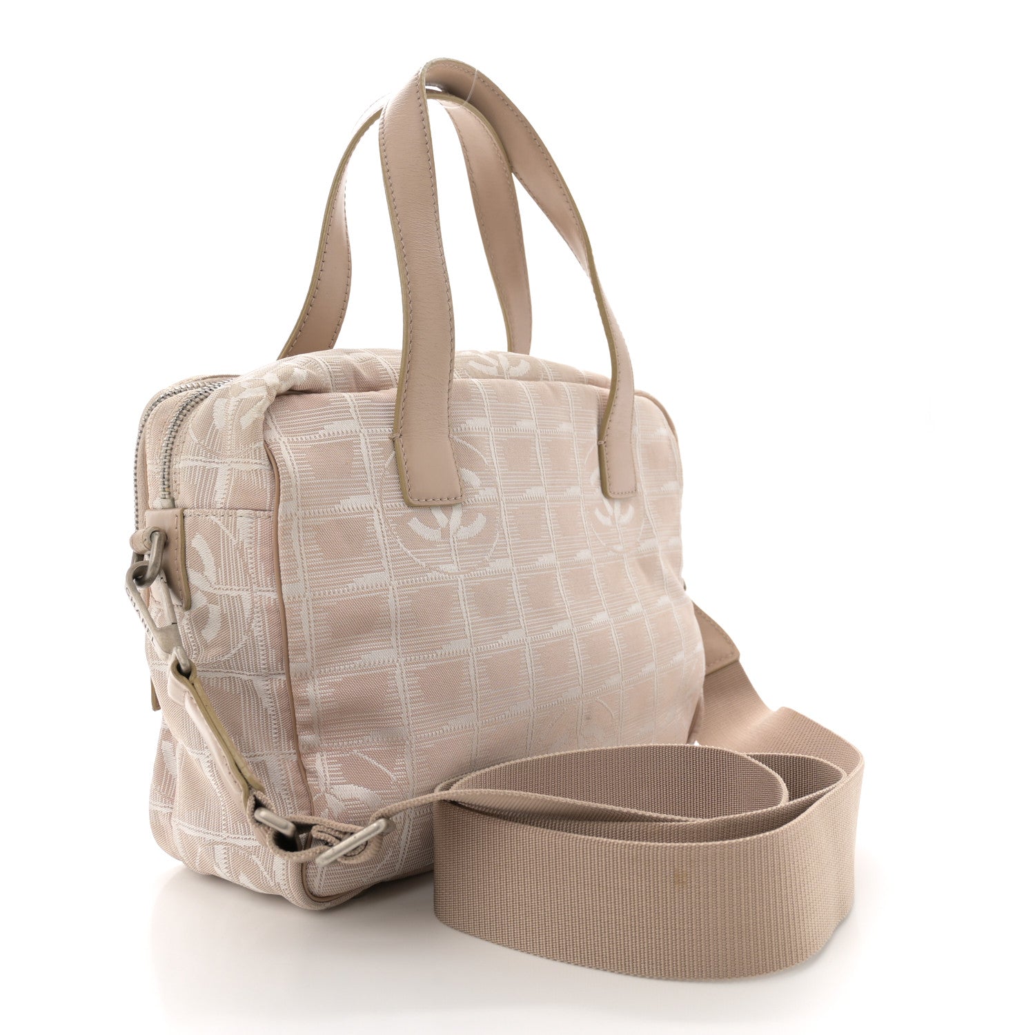 Nylon Small Travel Tote Beige
