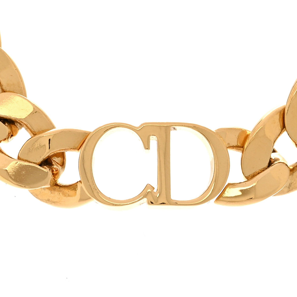 Metal CD Choker Necklace Gold