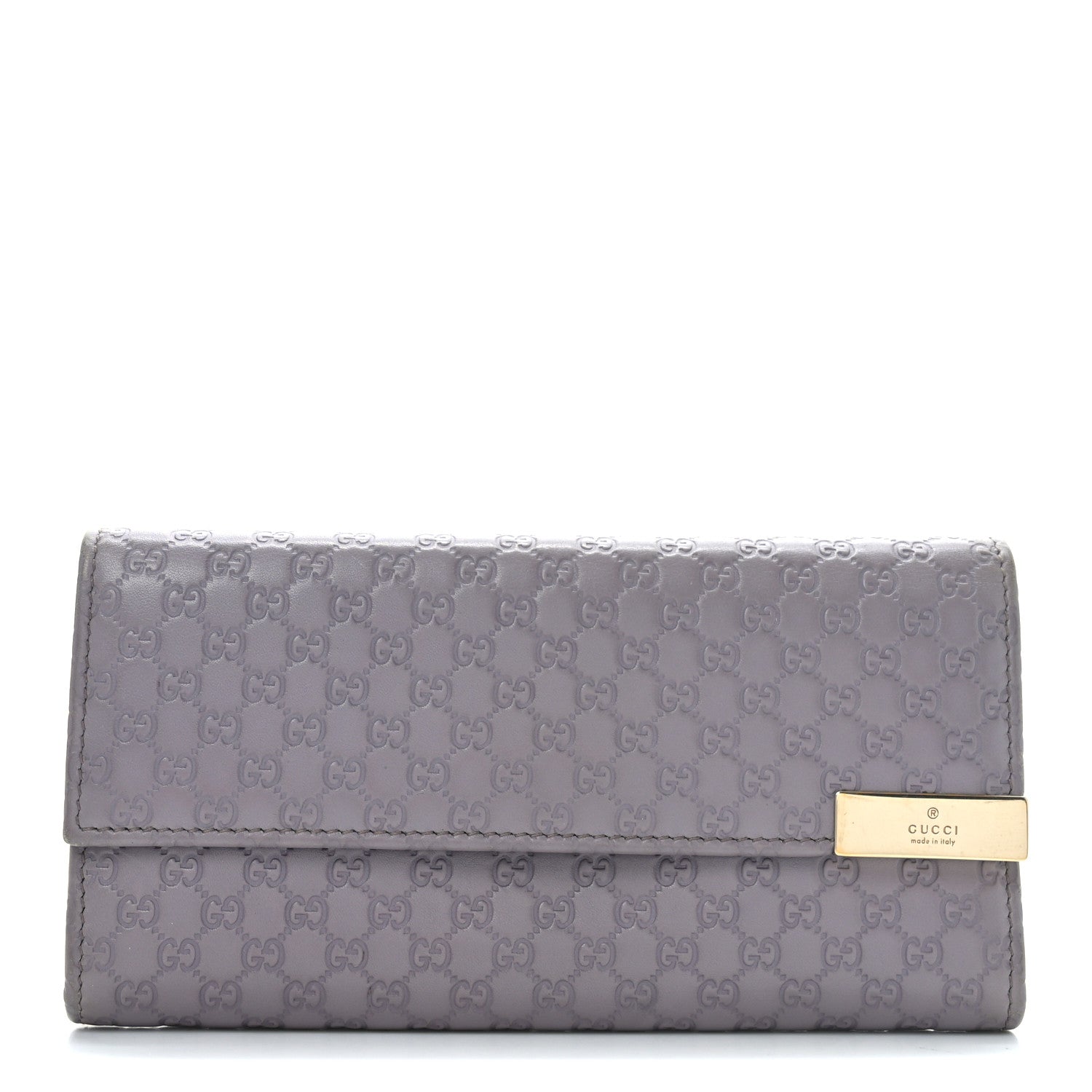 Soft Microguccissma Dice Continental Flap Wallet Purple