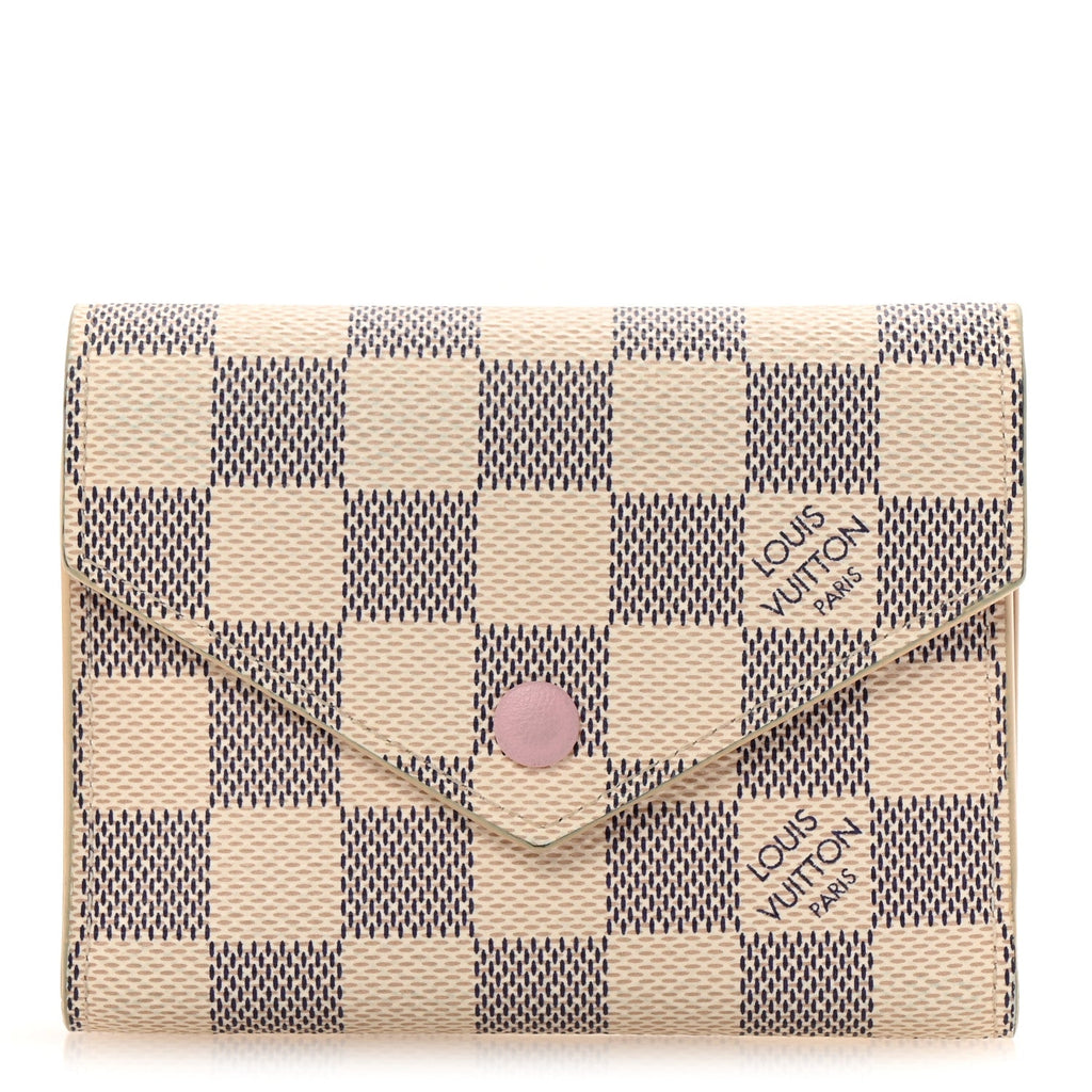 Damier Azur Victorine Wallet Rose Ballerine